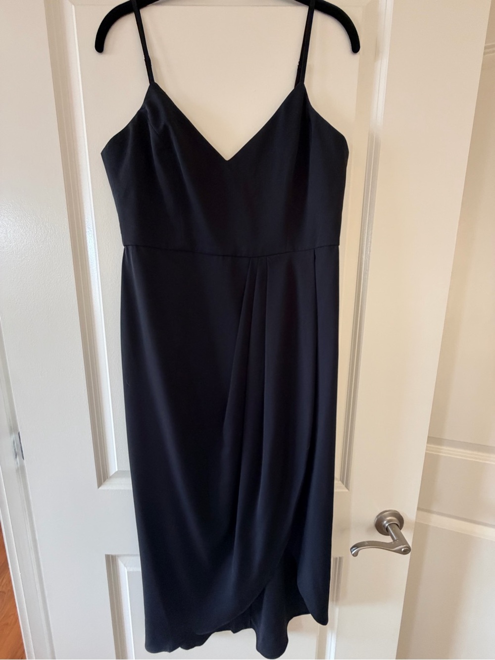 Lulu's Reinette Black Midi Dress Size L Black